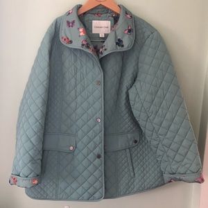 Coldwater Creek soft green quilted jacket 2X